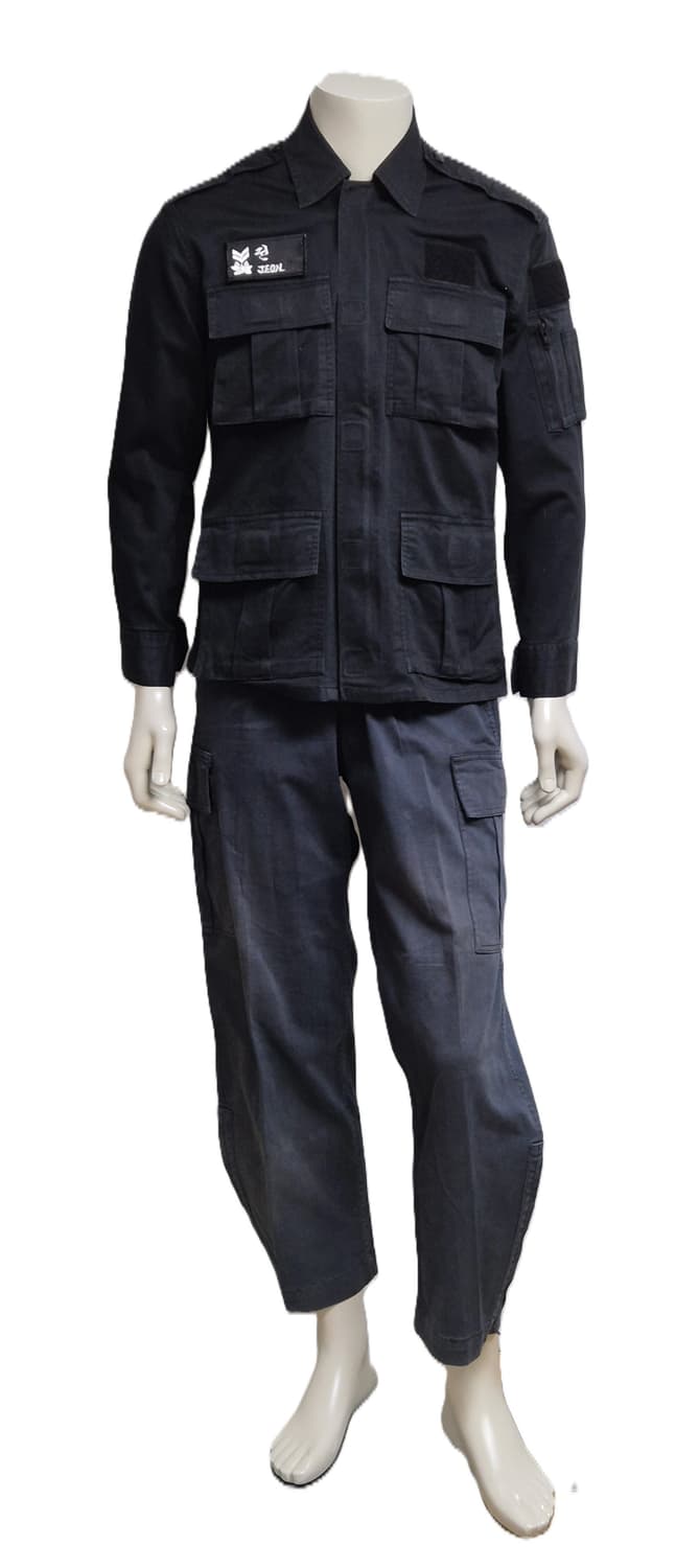육군 구형 90년대 707 중사 흑복 전투복 세트 (M) 상품이미지1