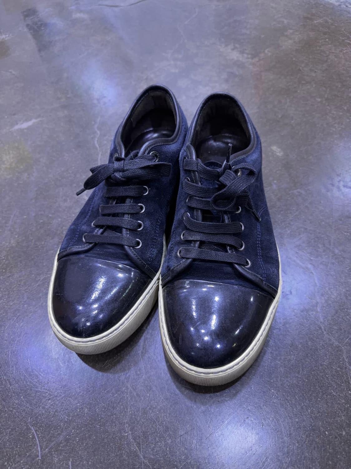 랑방 벨루어 스웨이드 스니커즈 네이비 블랙 6 사이즈 250 상품이미지2