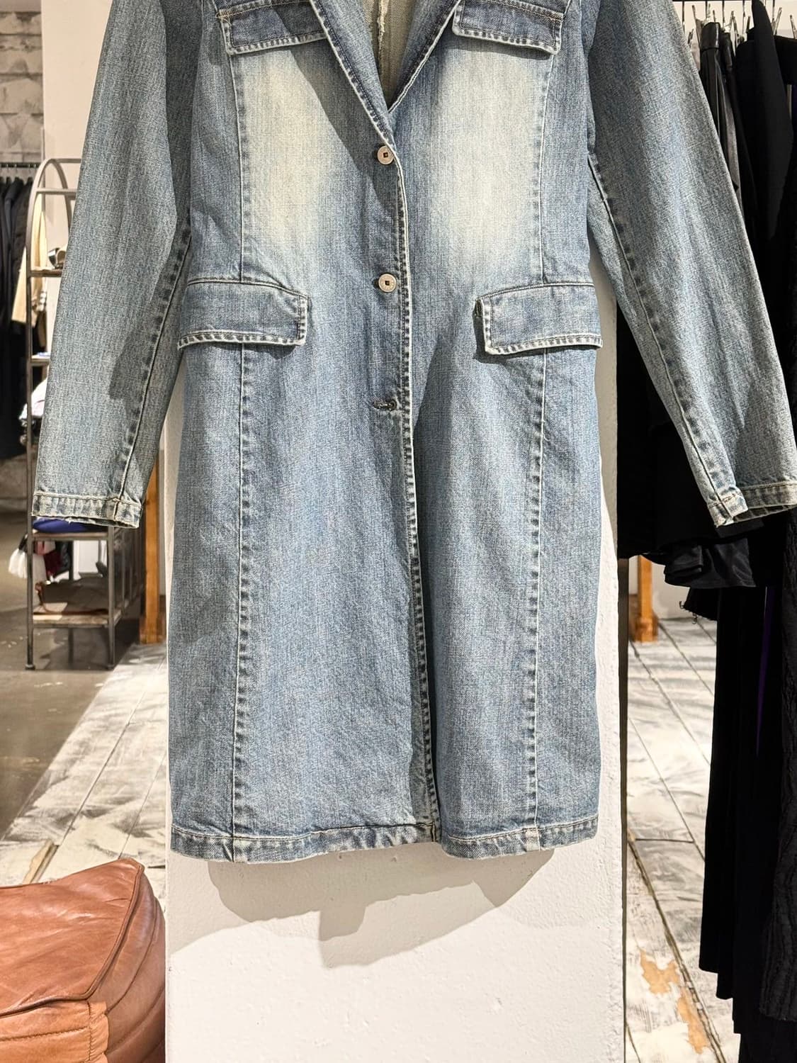 마리떼 프랑소와 저버 데님 워싱 롱 코트 상품이미지3