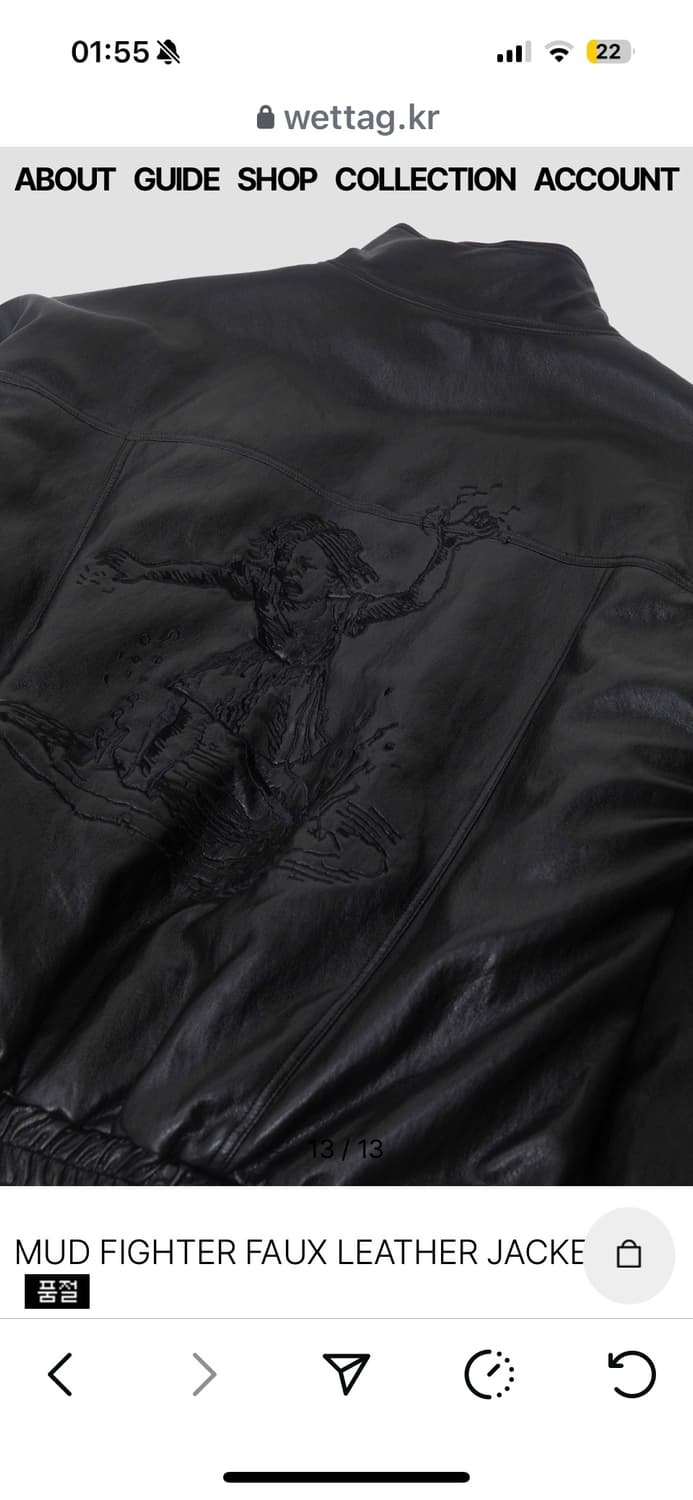 웻태그 가죽자켓 MUD FIGHTER FAUX LEATHER JACK 상품이미지3