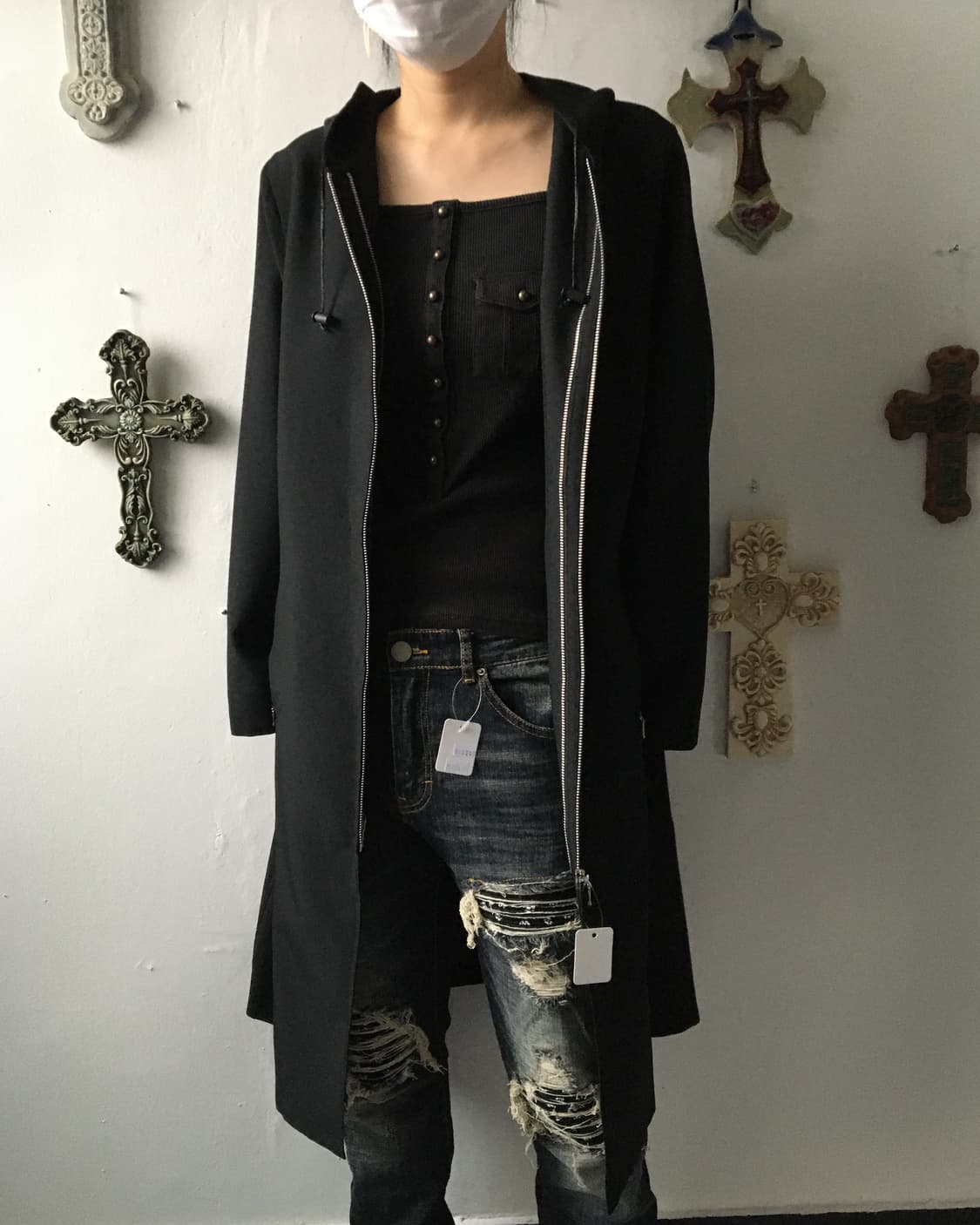 Hood long coat 상품이미지10
