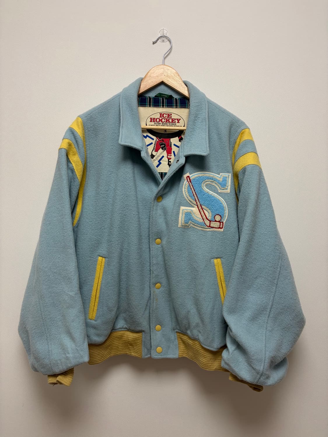 아이스하키클럽 빈티지 울 바시티 자켓 상품이미지1