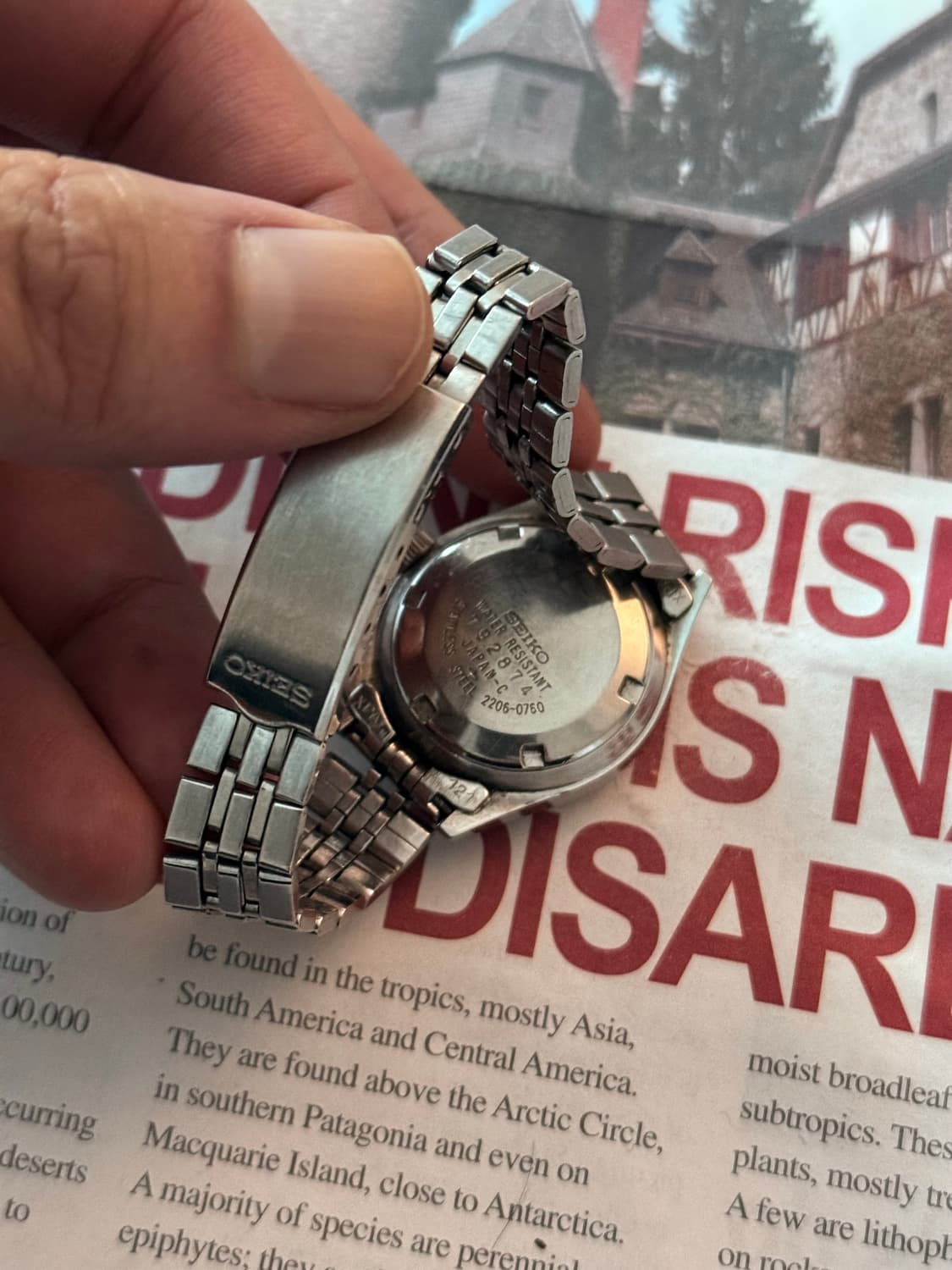 세이코 Seiko 오토매틱 17석 블루 레이디스 상품이미지3