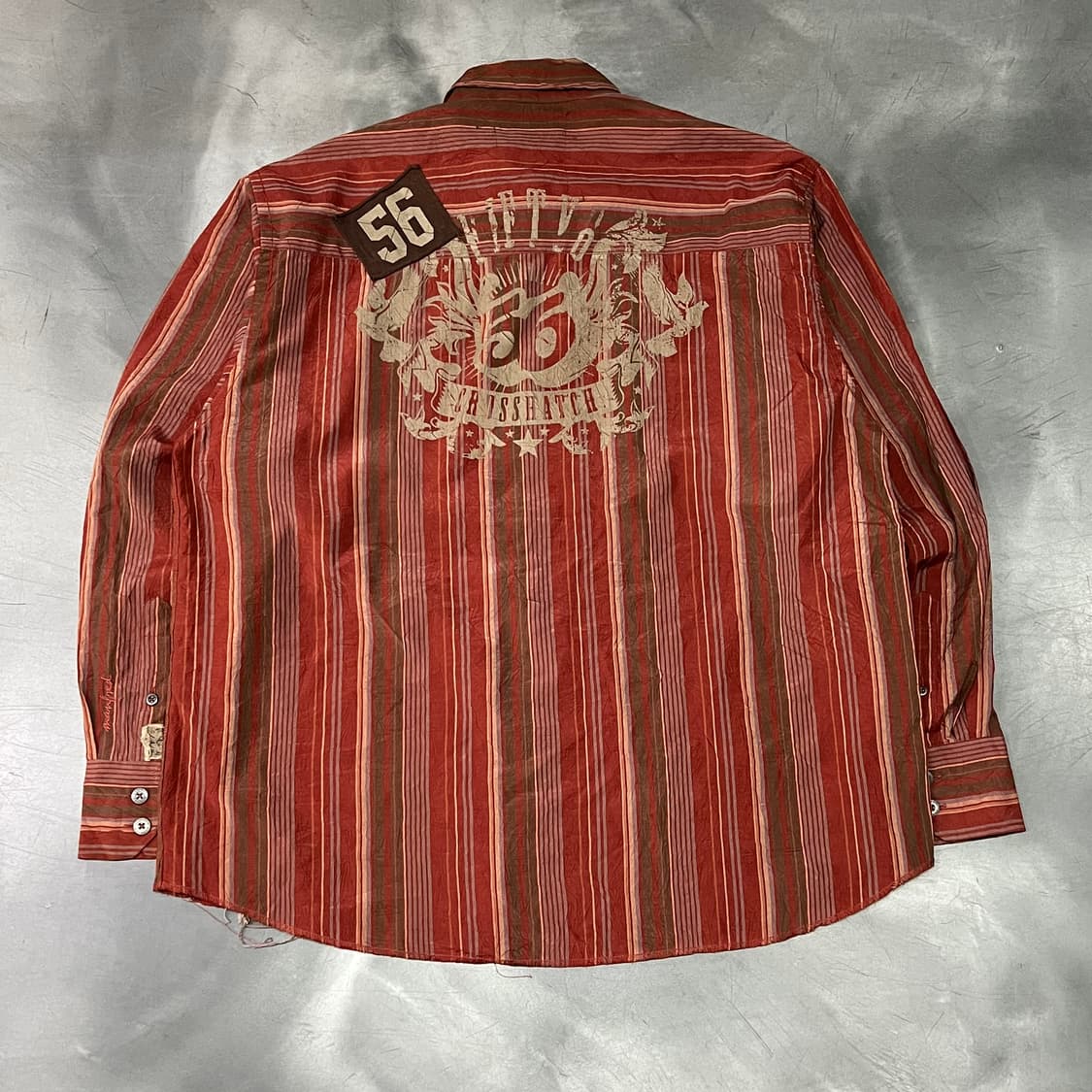  빈티지 패치 프린트 스트라이프 셔츠 y14996 상품이미지2