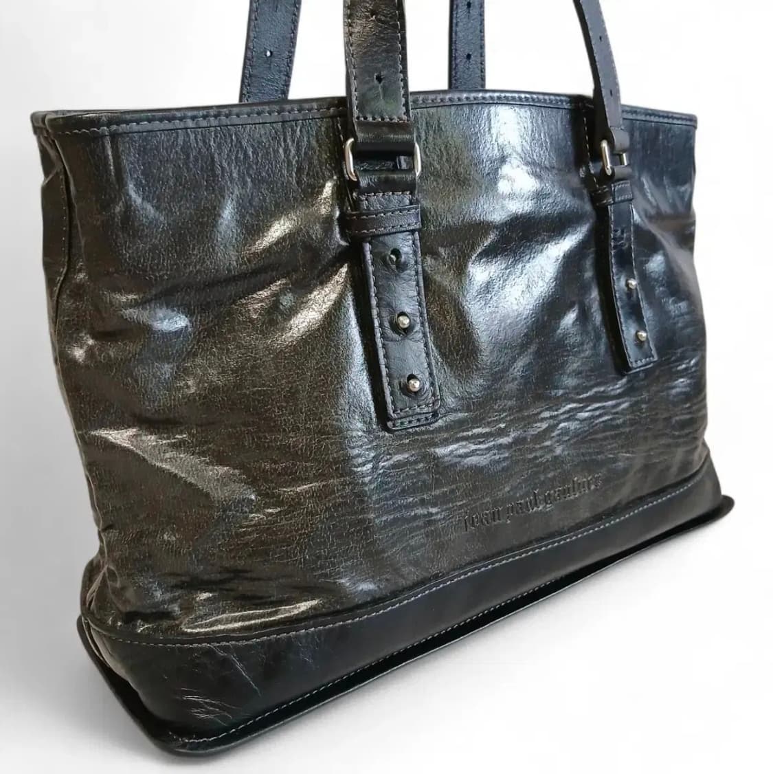 장폴고티에 버클 빈티지가공 레더 토트백y2k 상품이미지3