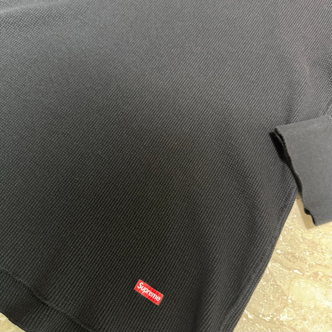 [2XL] 슈프림 헤인즈 써멀 크루 블랙 상품이미지3