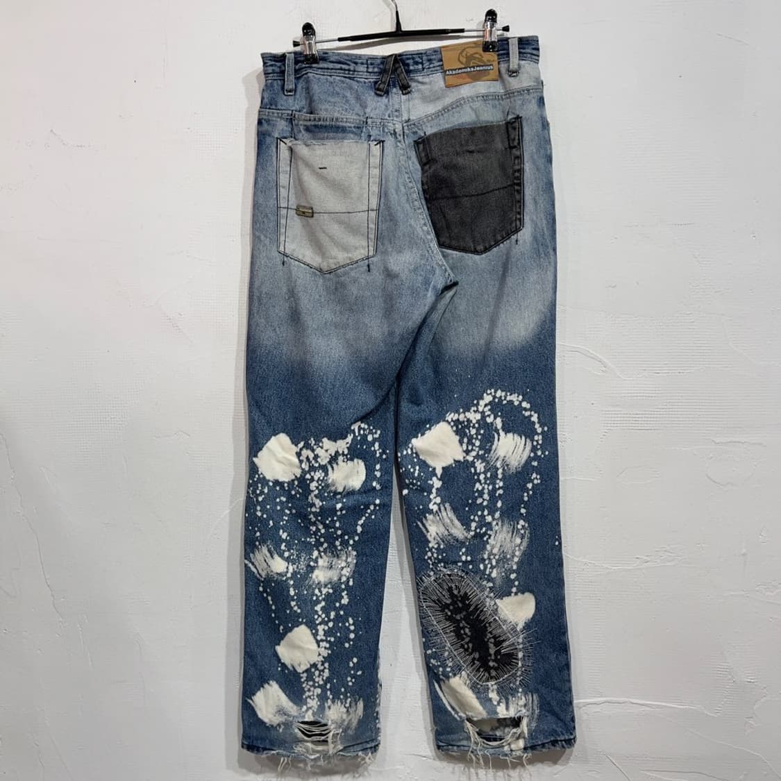 아카데믹스 펑크 패치 페인팅 데님팬츠 상품이미지3