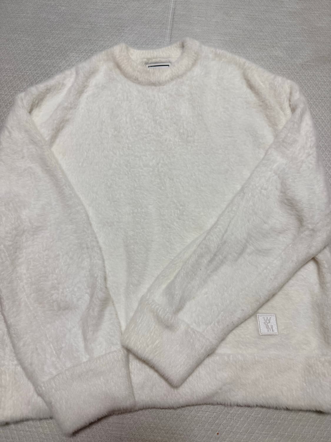 우영미 22fw 레더패치 앙고라 니트 52사이즈 상품이미지1