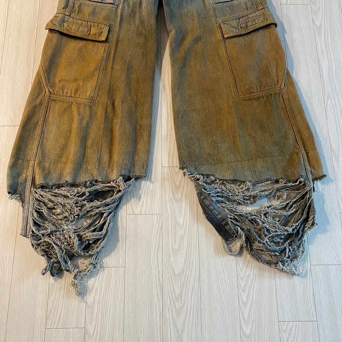 [S] 릭오웬스 다크쉐도우 더블 카고 점보 벨라스 스카이/오렌지 상품이미지5