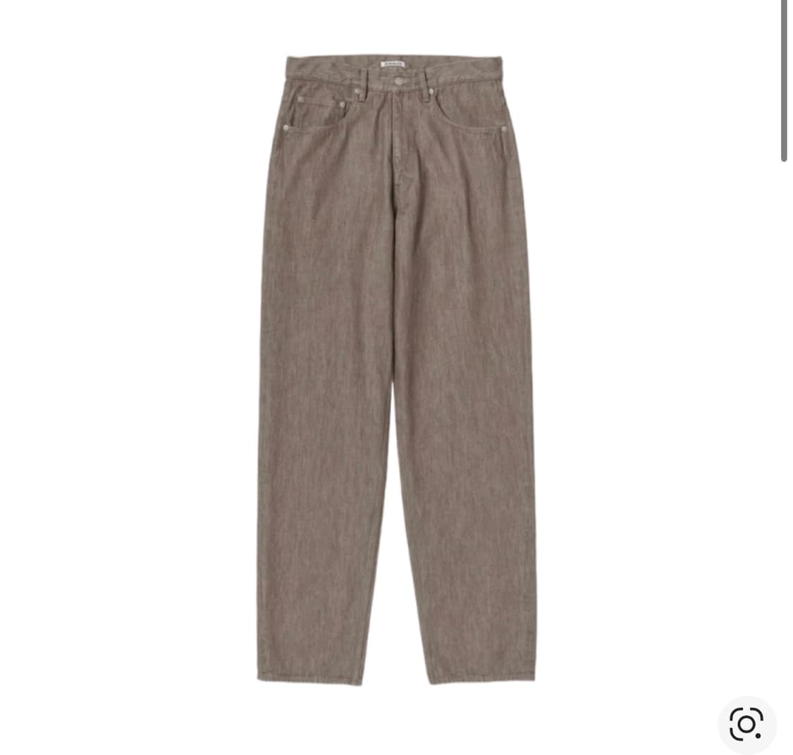 오라리 하드 트위스트 와이드 데님 브라운 30 상품이미지1