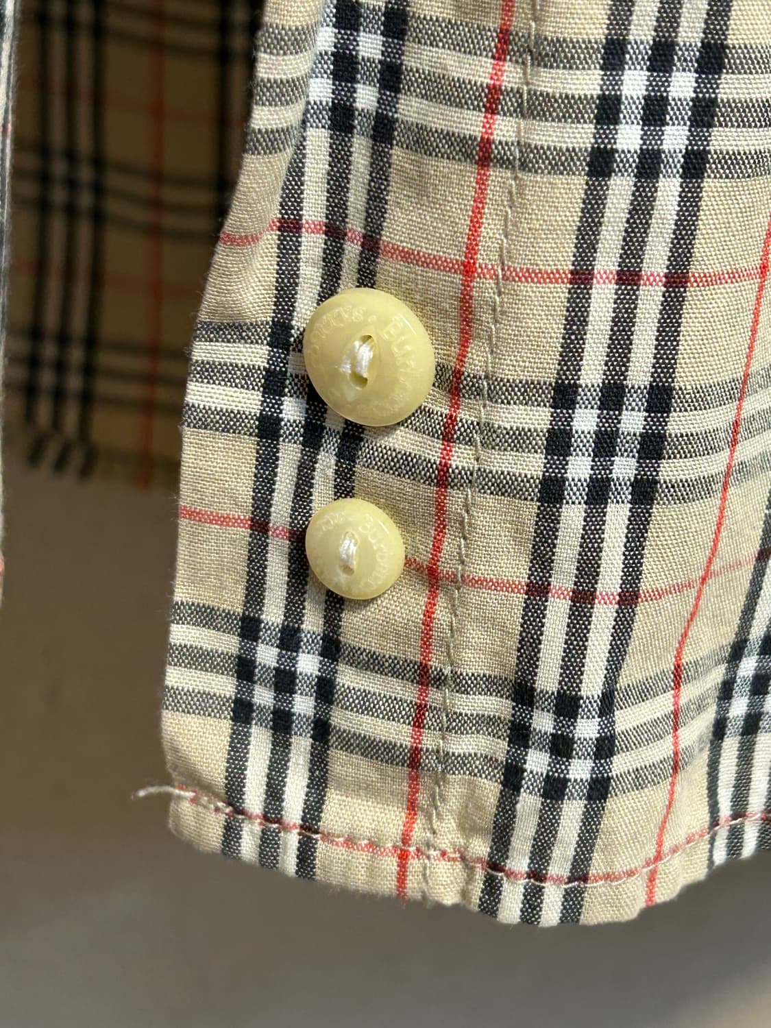 버버리 포켓 체크 코튼 셔츠 상품이미지5