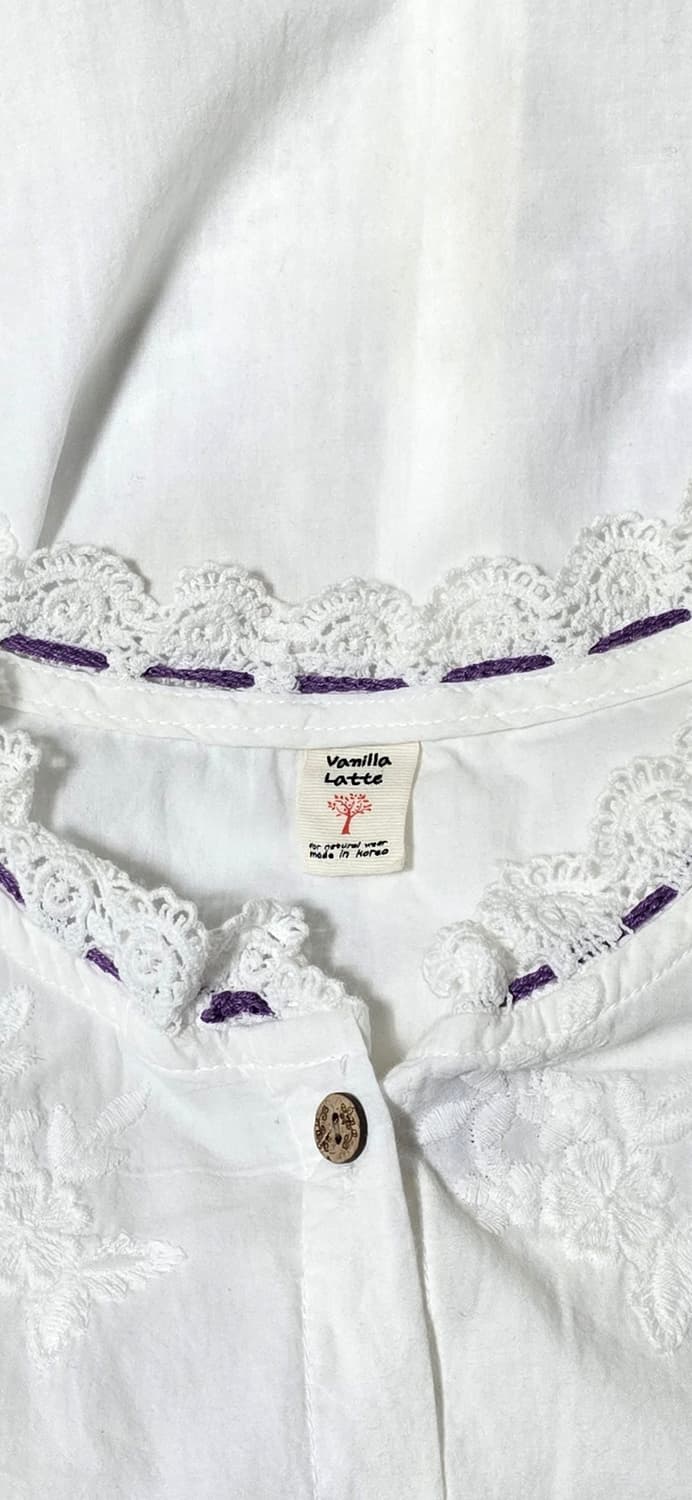 화이트 레이스 블라우스 44 상품이미지3