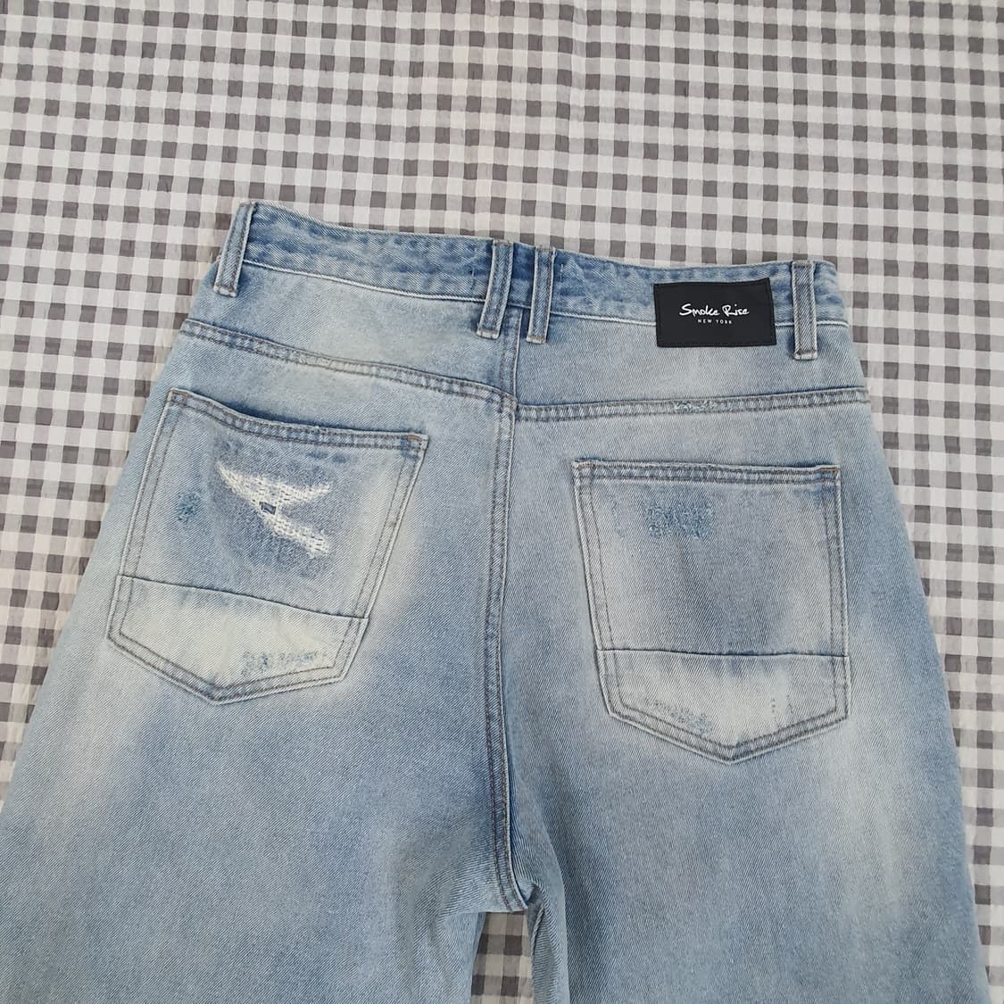 스모크라이즈 와이드 데님 청바지 남자30 상품이미지5