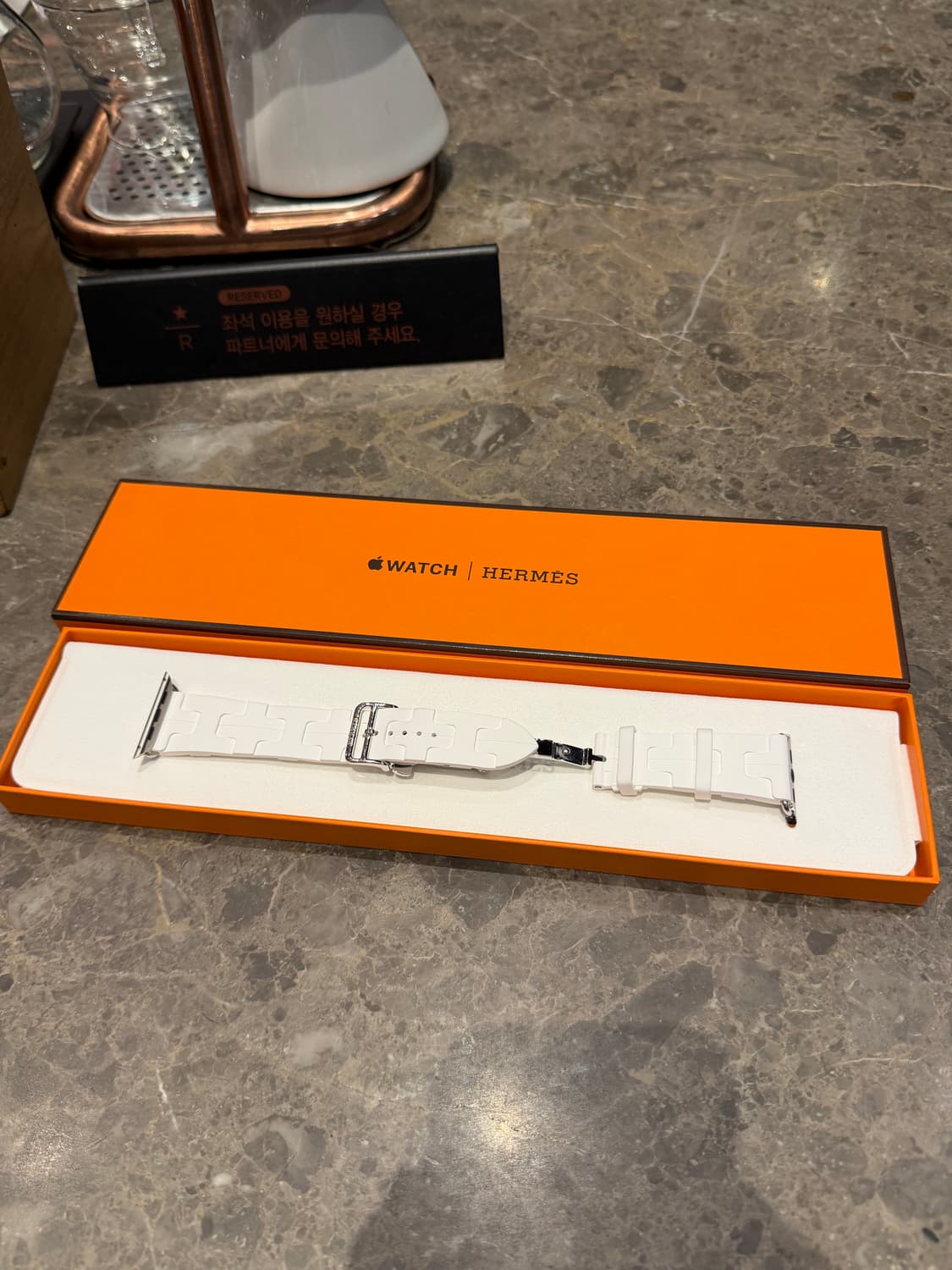 (새상품급) 애플워치 에르메스 스트랩 - 46mm 블랑 킬림 상품이미지2