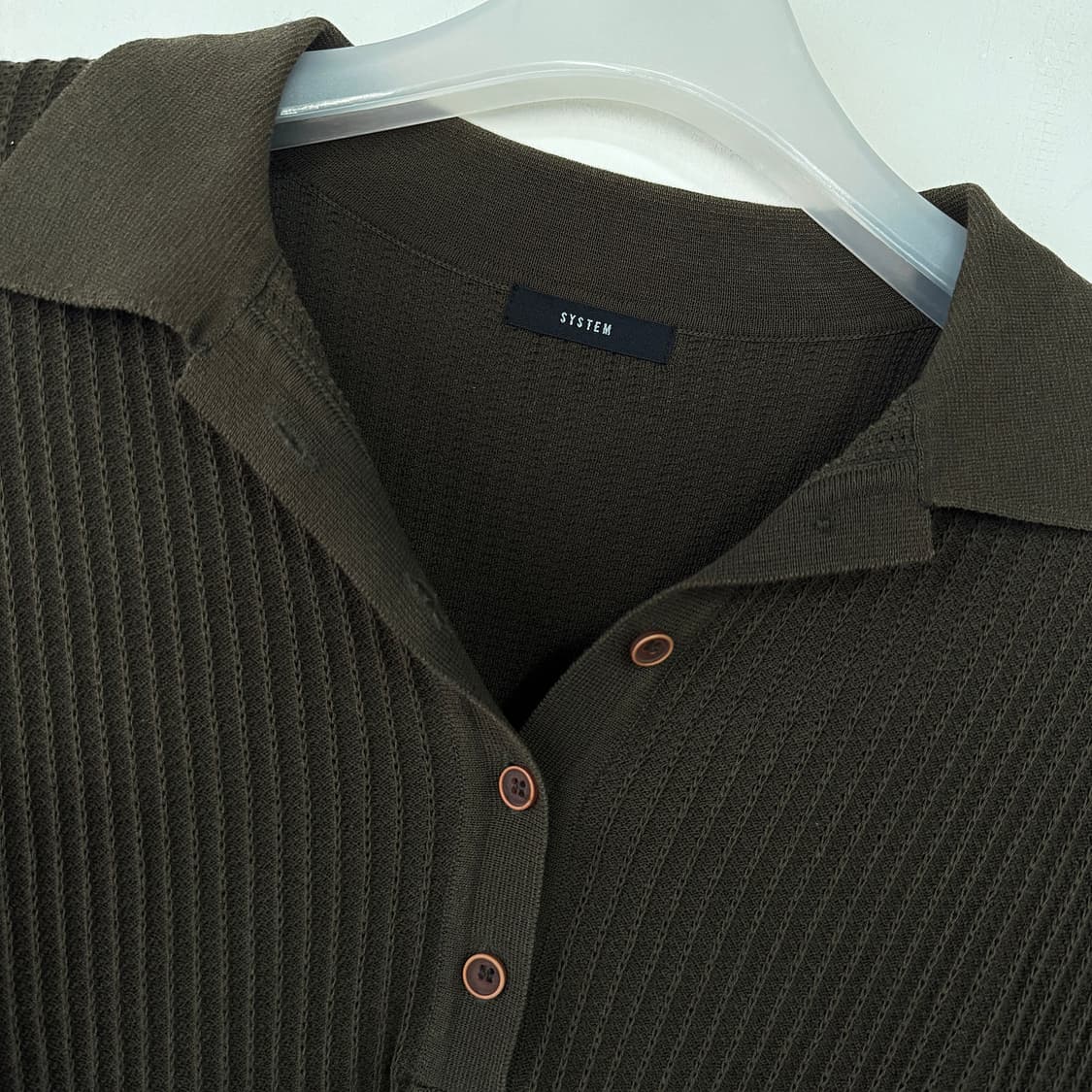 시스템 루즈핏 골지 카라 니트 탑 상품이미지2