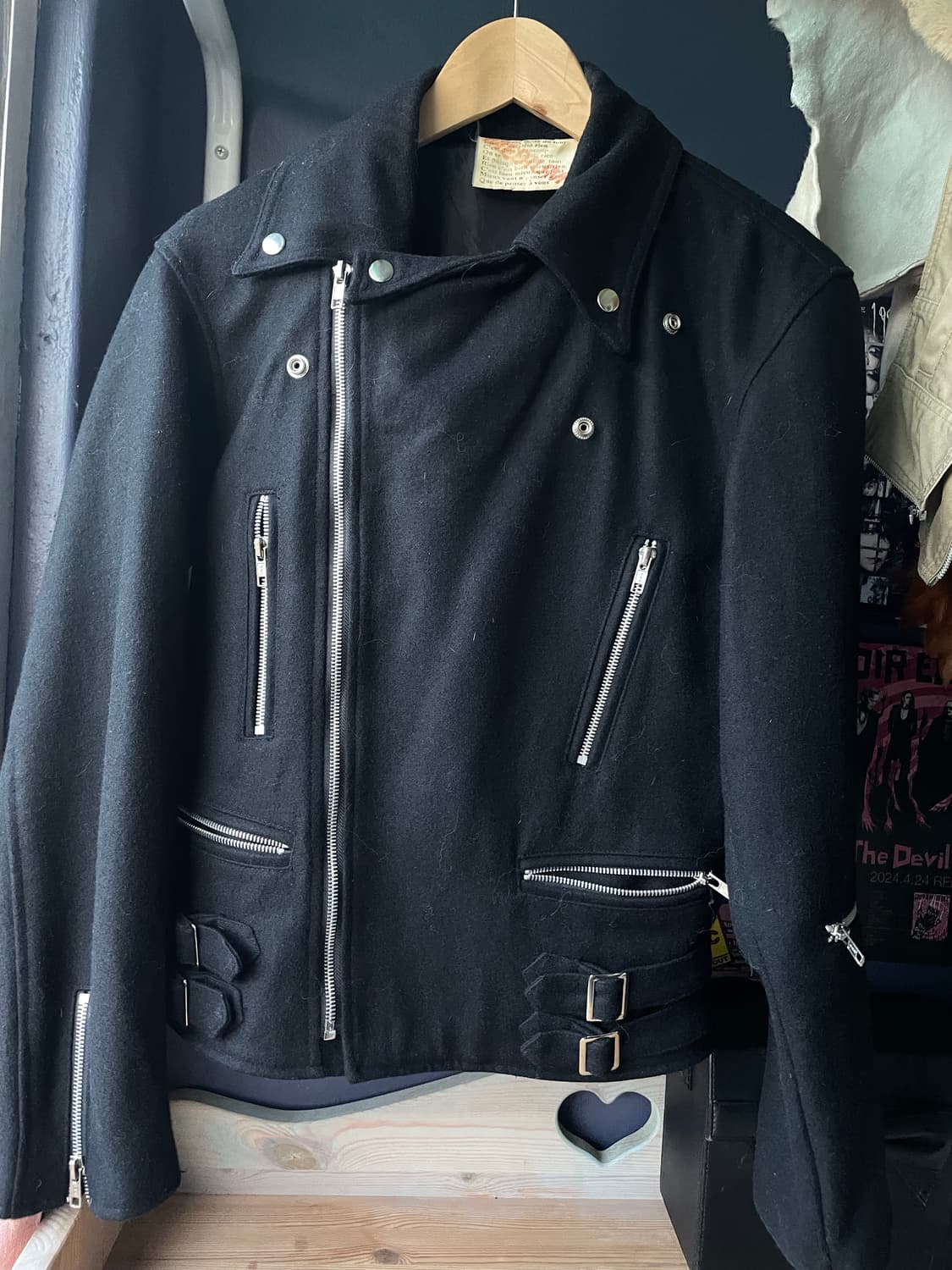 빈티지 울 라이더 자켓 상품이미지2