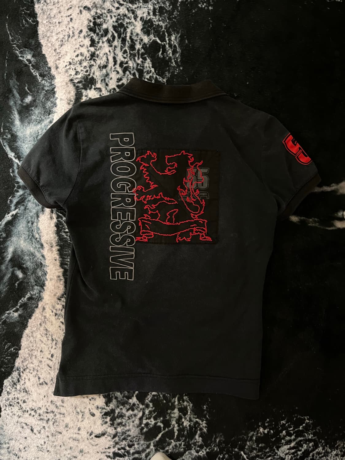 y2k프린팅 반팔카라티 상품이미지2