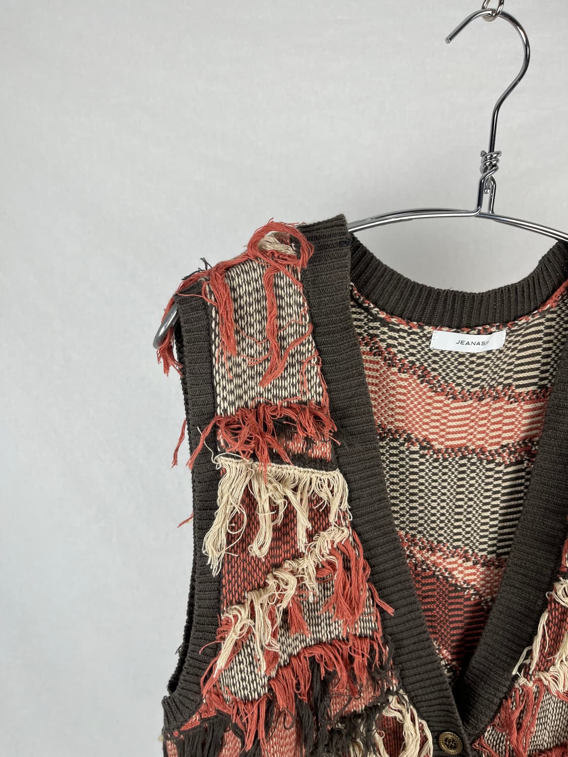 Vintage 그런지 니트 베스트 상품이미지3