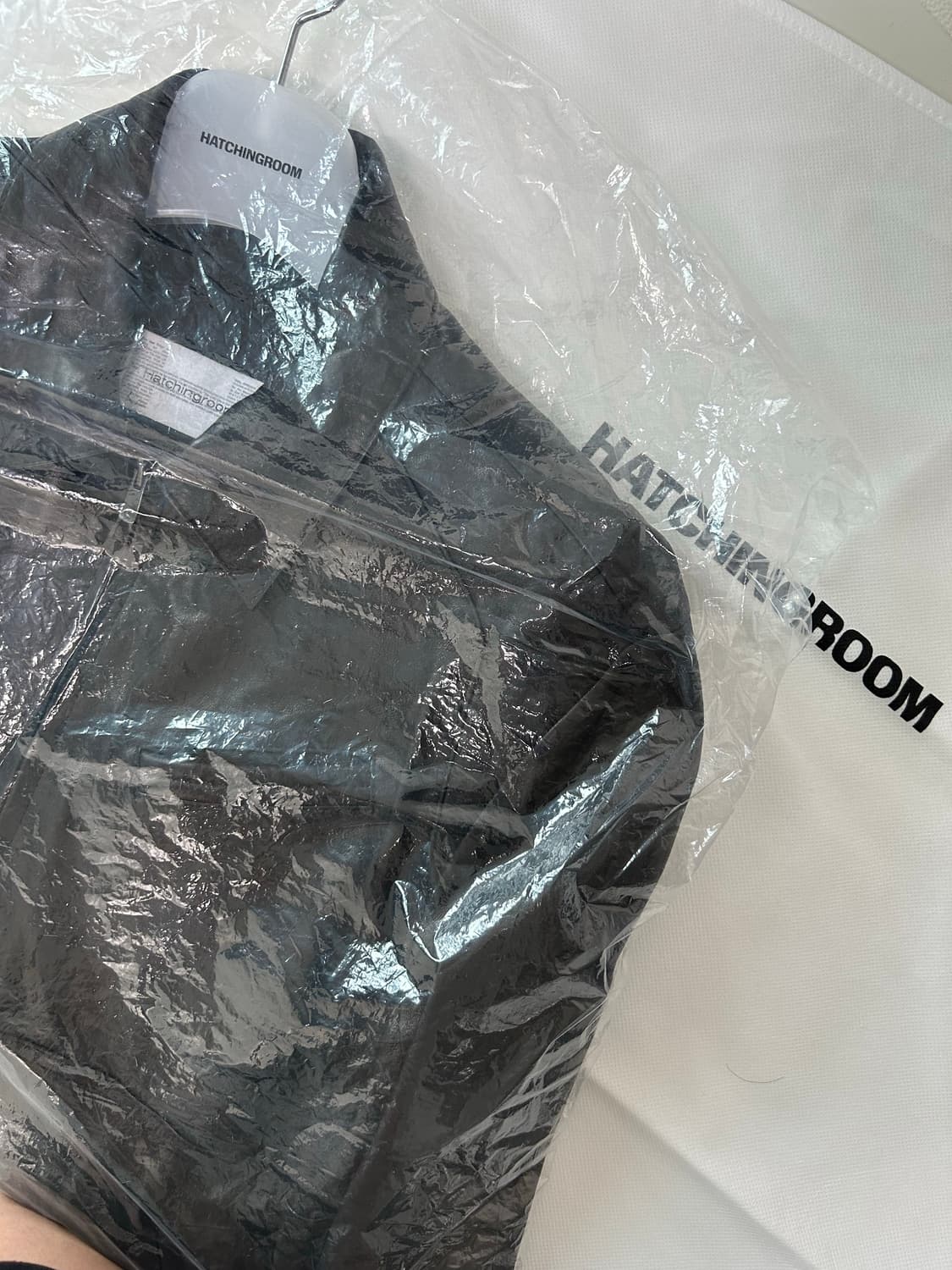 해칭룸 스티치 볼륨 레더 자켓 상품이미지2