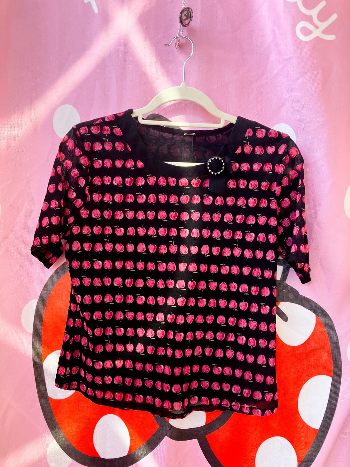 jpn 사과 큐빅 티셔츠 상품이미지1