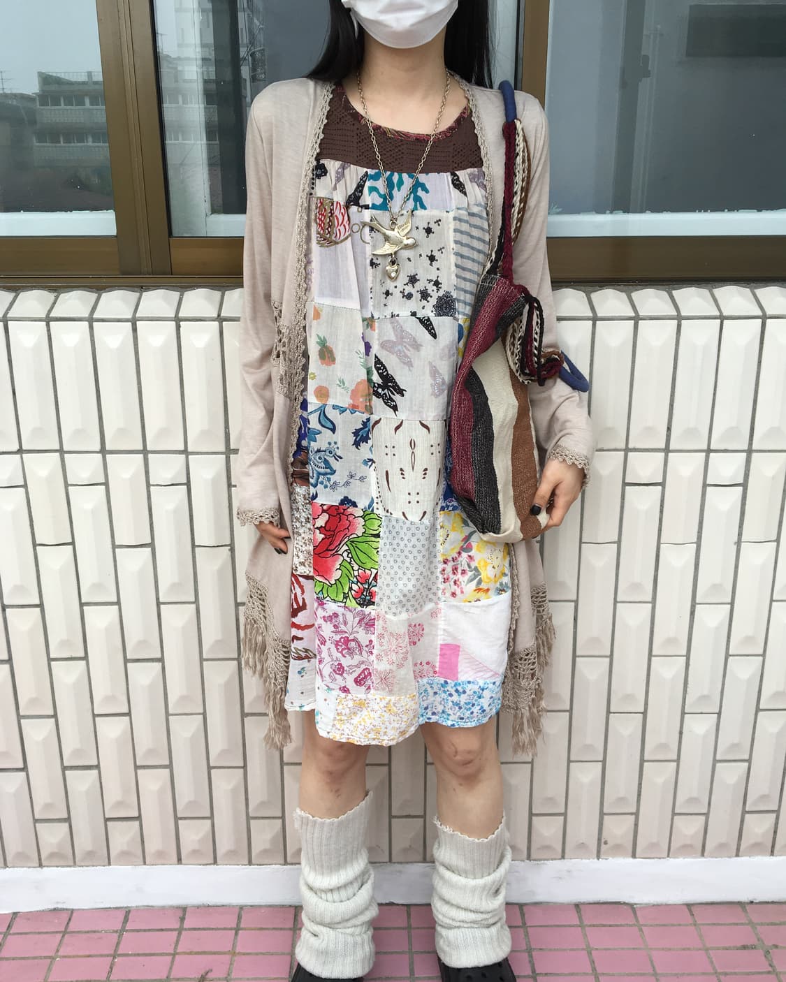 Crochet point fringe open cardigan 상품이미지8