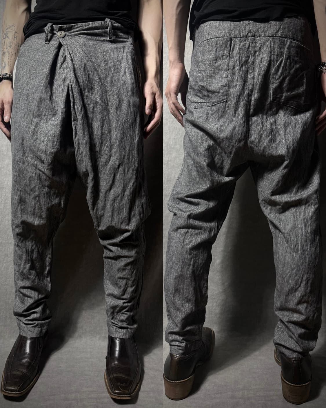 TRANSIT UOMO Asymmetric Wrapped Pants 상품이미지1