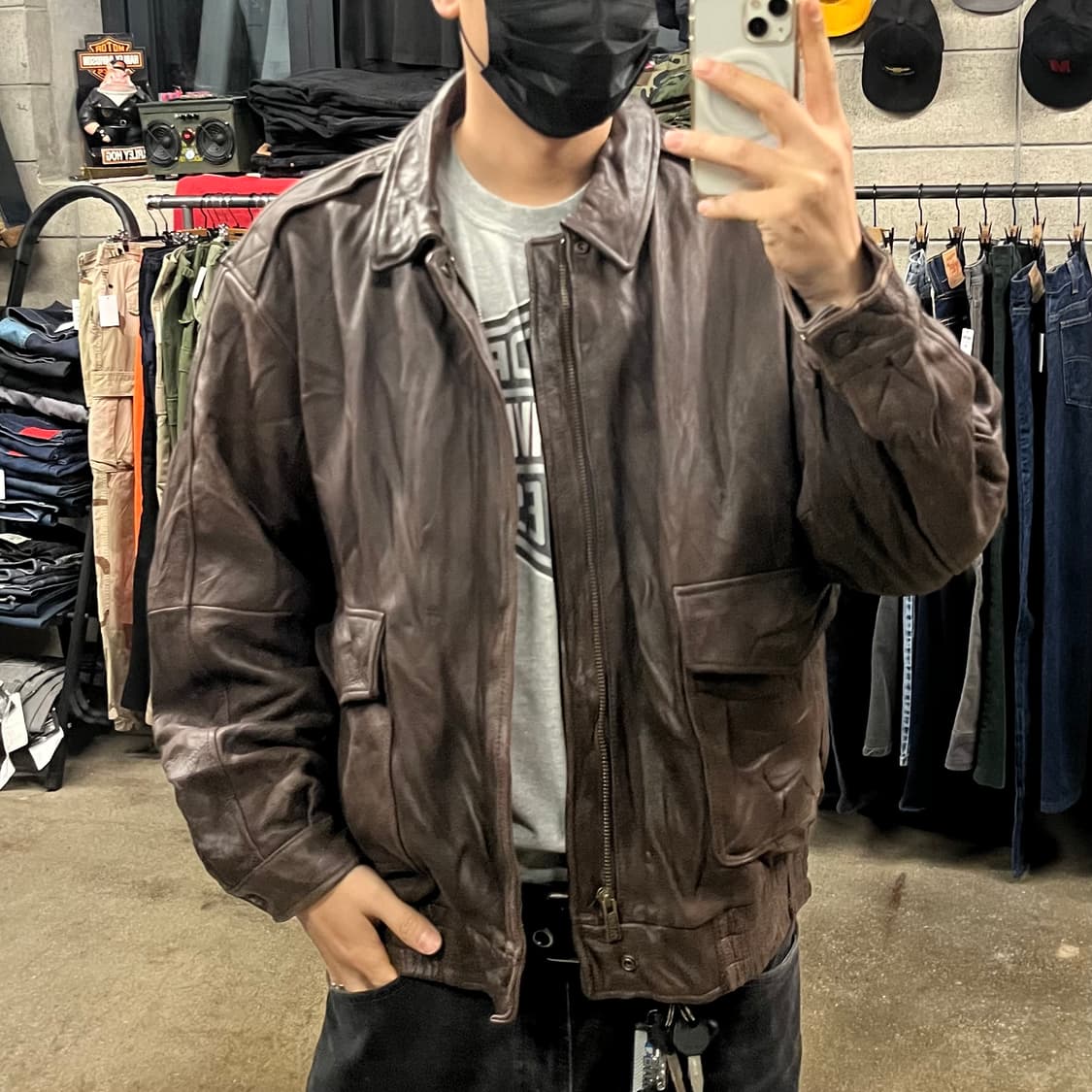 윌슨 레더 A-2 레더 자켓 (110) 상품이미지7