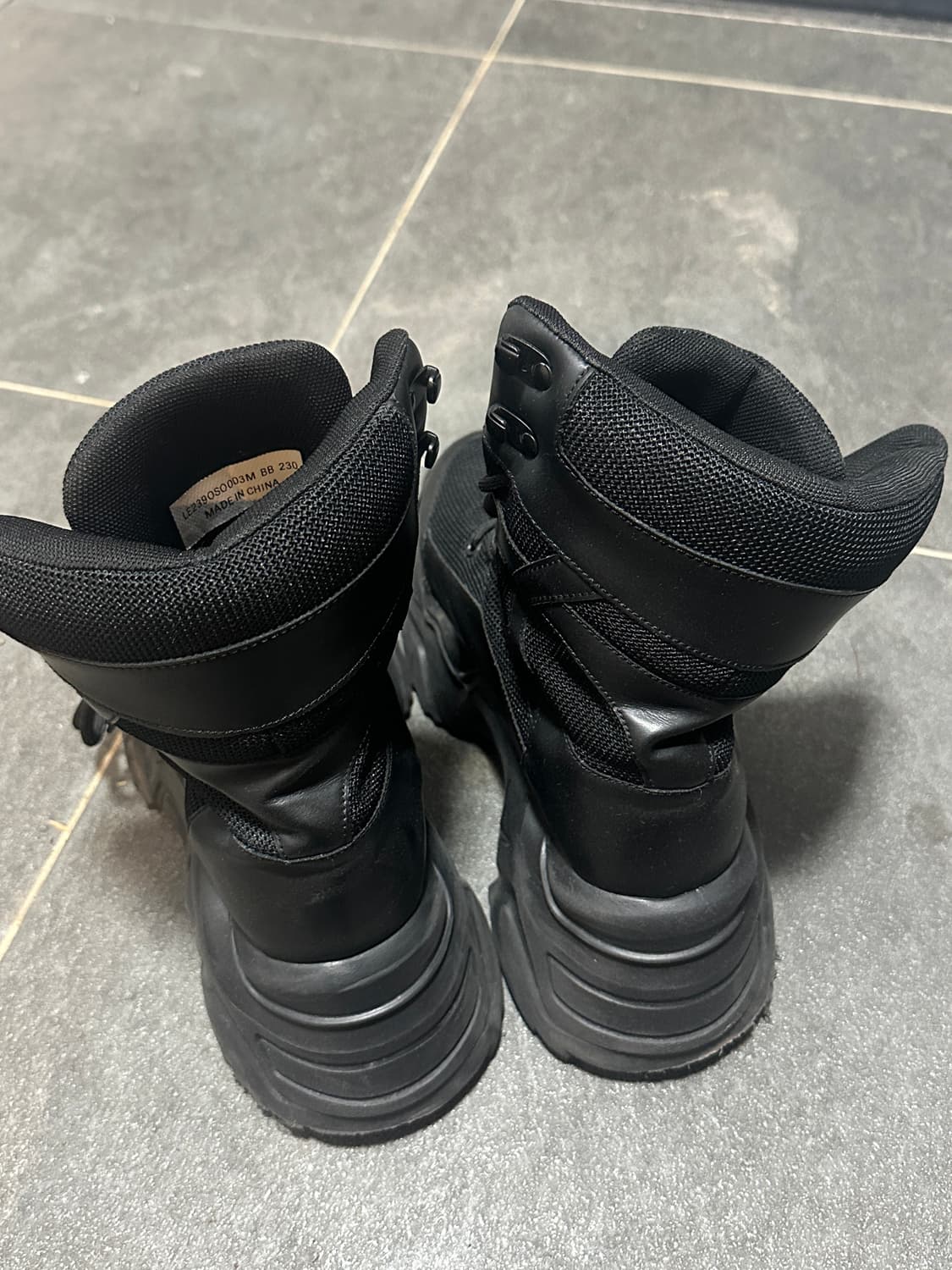 yeel 플랫폼 부츠 스니커즈 블랙 상품이미지3