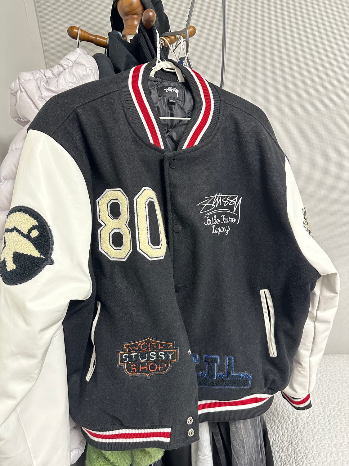 급처] 스투시 아워레가시 데님티어스 바시티 L 극미중고 싸게 판매!!! 상품이미지1