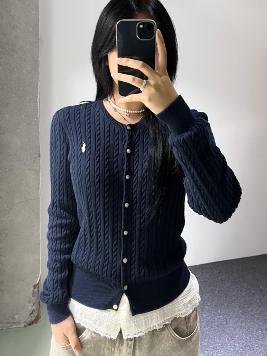 폴로 랄프 로렌 베이직 포니 케이블 가디건 상품이미지1