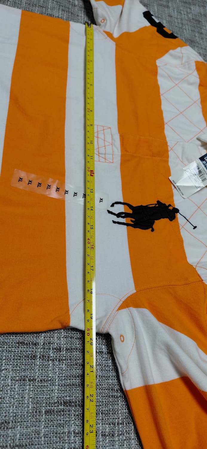 폴로 랄프로렌 럭비 셔츠 XL 오렌지 스트라이프 새상품 상품이미지9