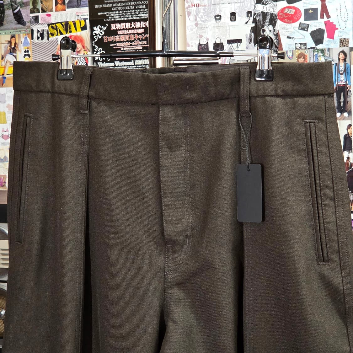 인사일런스 브라운 핀턱 와이드 슬랙스 상품이미지3