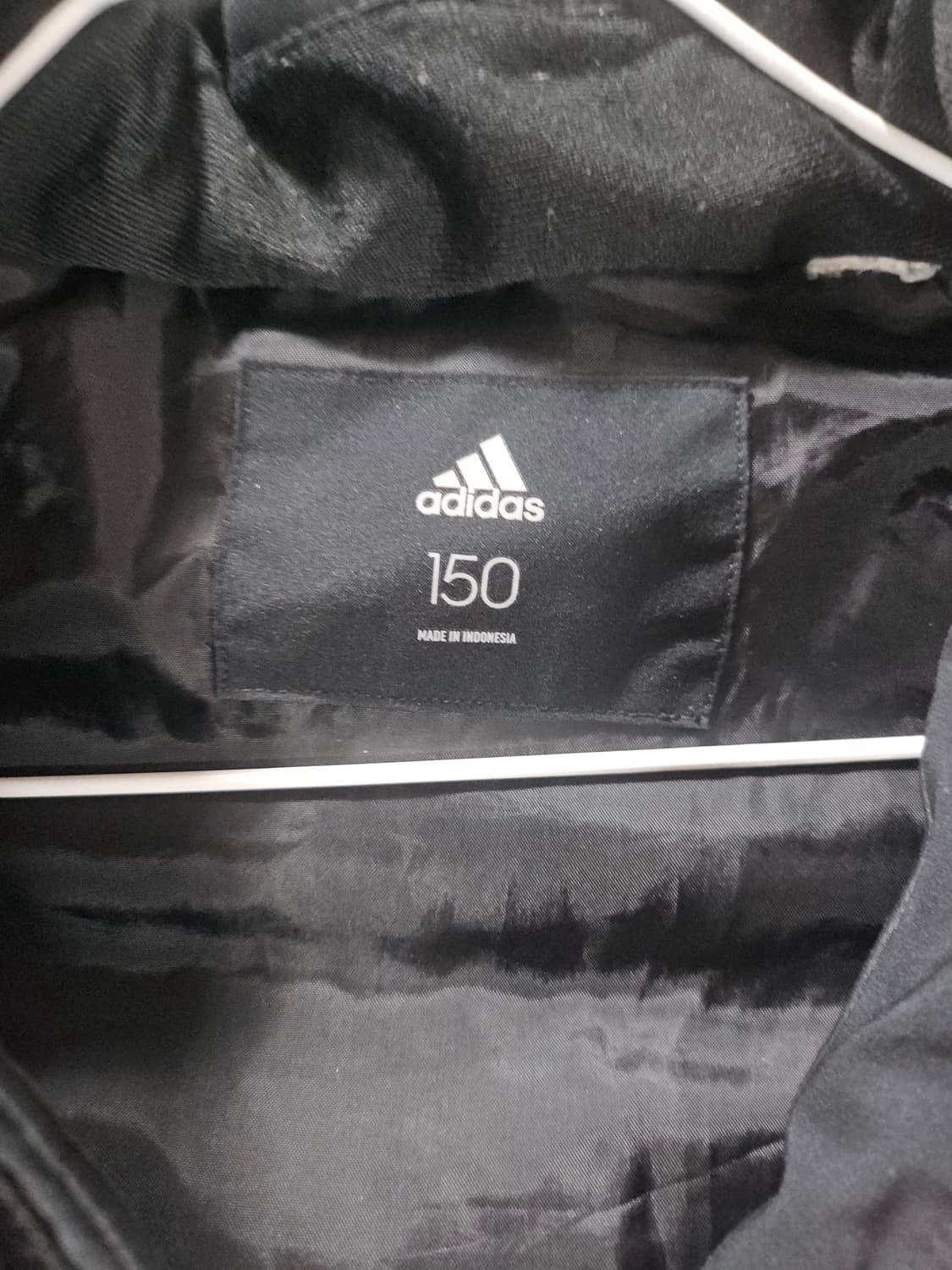 아디다스 키즈 블랙  롱패딩 후드 패딩 150 상품이미지6