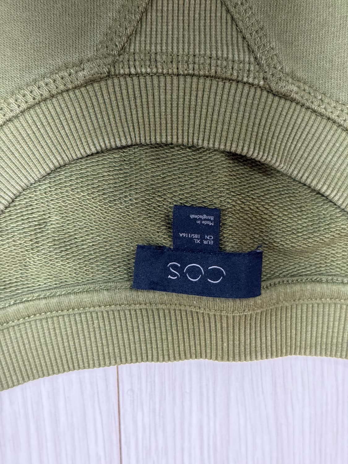 cos 코스 릴랙스드 핏 스웻셔츠 맨투맨 올리브 XL 상품이미지2