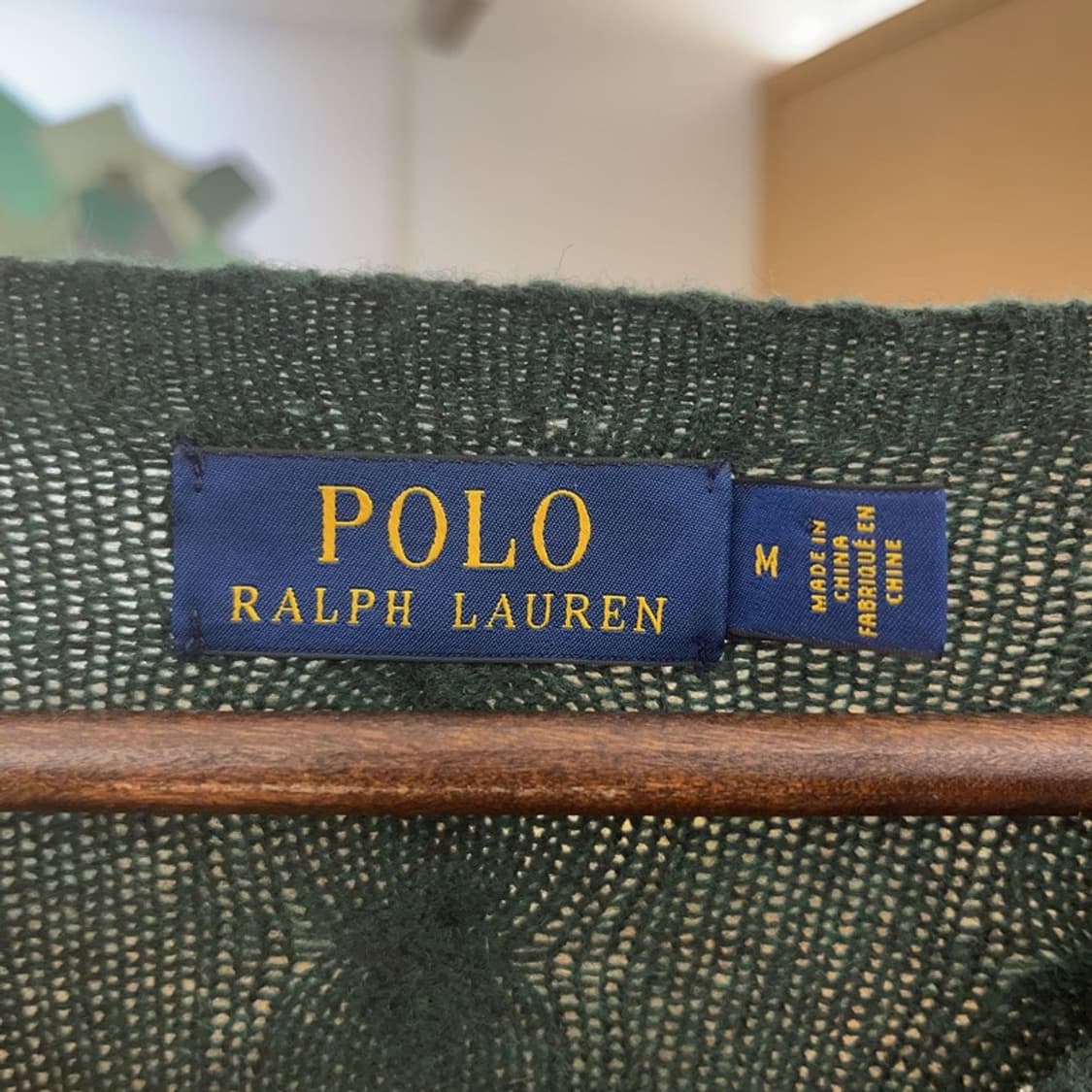 폴로 랄프로렌 빈티지 홀리데이 딥그린 꽈배기 니트 M C07817 상품이미지5