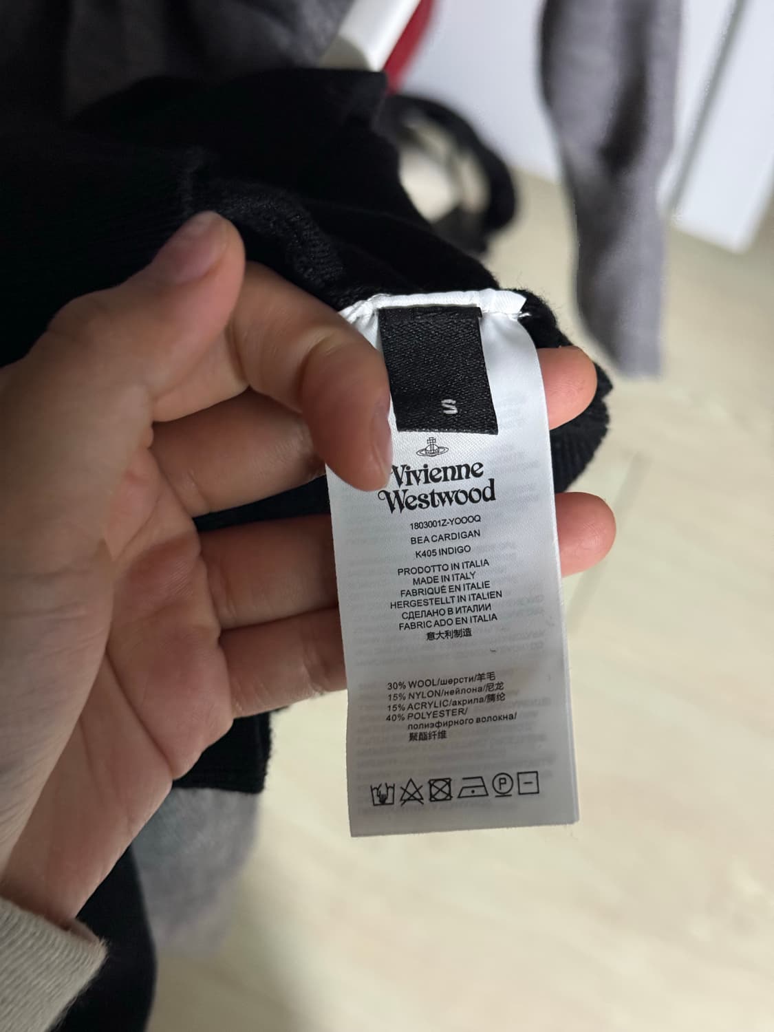 비비안웨스트우드 블랙 가디건 S 상품이미지6