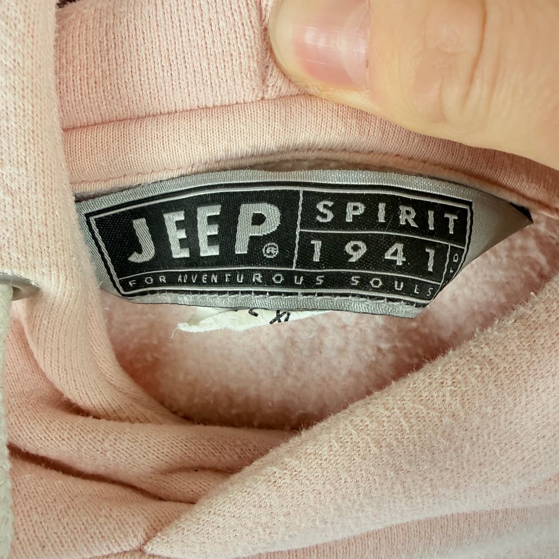 (95) 지프 빅로고 후드 티 베이비핑크 상품이미지3