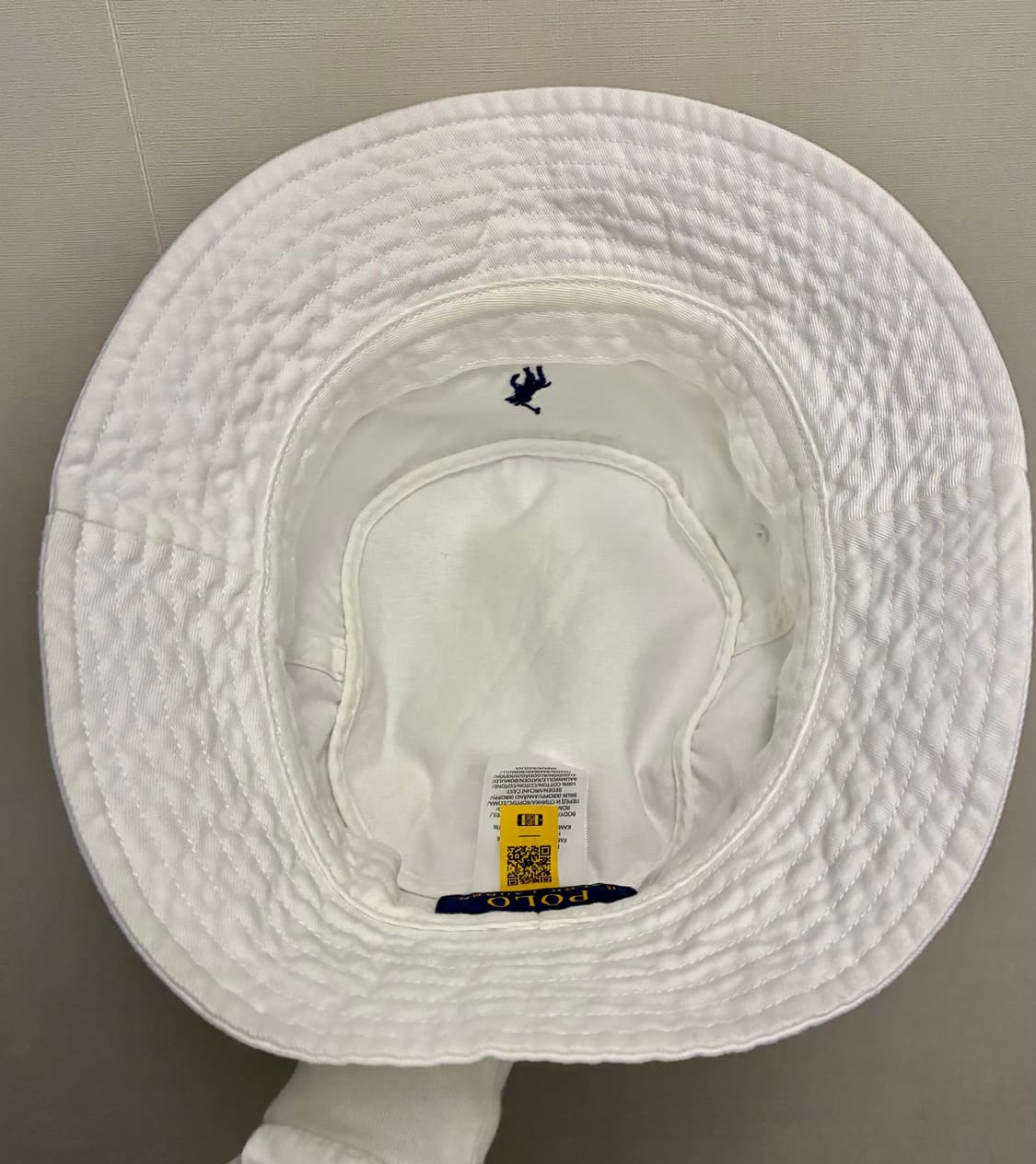 (S~M)POLO 폴로랄프로렌 화이트 버킷햇 벙거지모자 폴로모자 상품이미지5