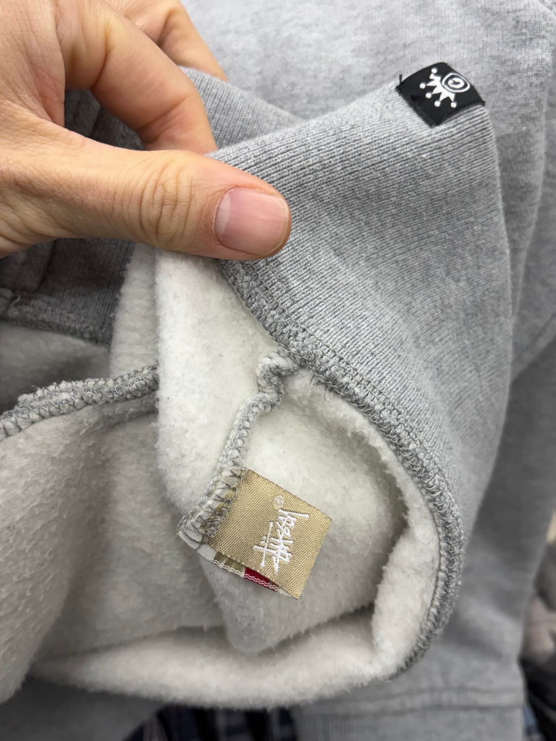 00s 스투시 스펠아웃 그레이 바시티 자켓 상품이미지8