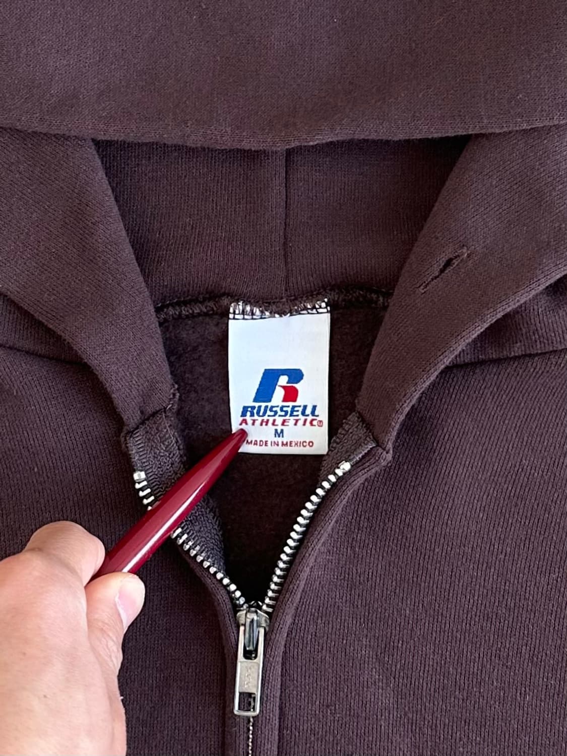 00s 빈티지 러셀 후드집업 브라운 M 상품이미지6