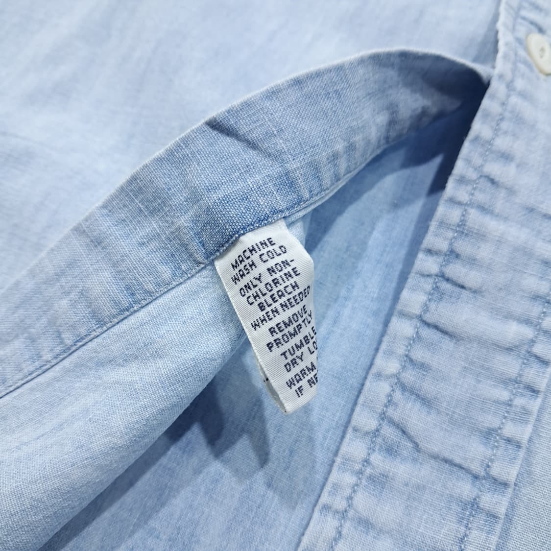 CL631 3XLT 폴로 90s 데님 워크 샴브레이 셔츠 남방 상품이미지5