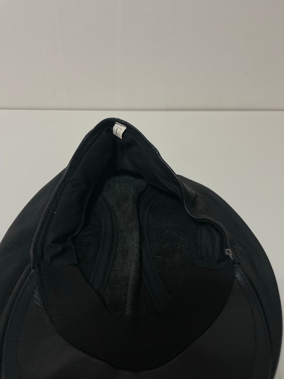 블랙 올드스쿨 레더 가죽 헌팅캡 모자 상품이미지5