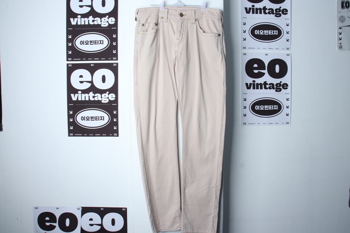 (M-XL) 트루릴리젼 면바지 팬츠 슬림핏 스티치 Y2K-P10195 상품이미지2