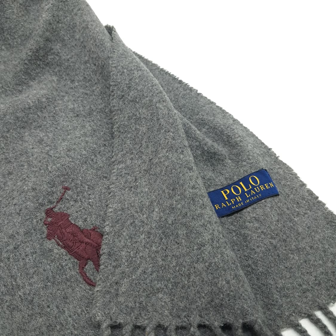 MX212 폴로 랄프로렌 그레이 빅포니 램스울 목도리 머플러 상품이미지4
