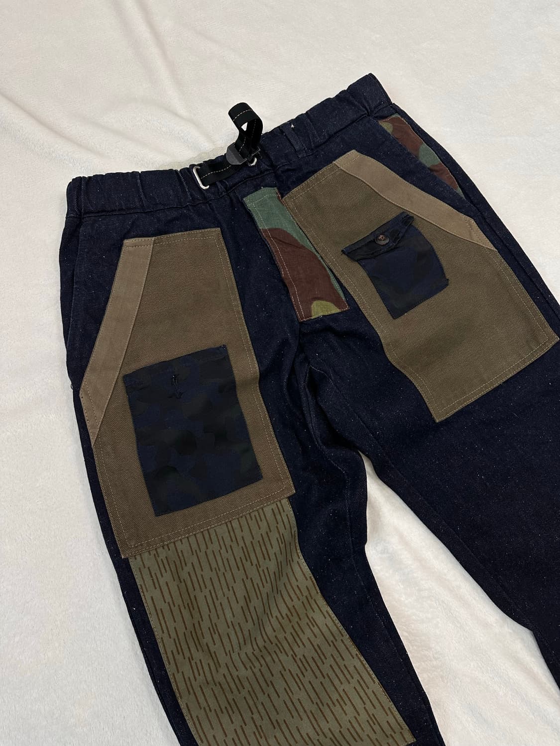 (78)화이트샌드 패치워크 데님 팬츠  상품이미지2