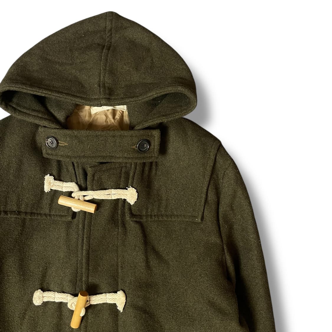 A' TAILOR 울 혼방 카키 더플 코트 M 상품이미지3