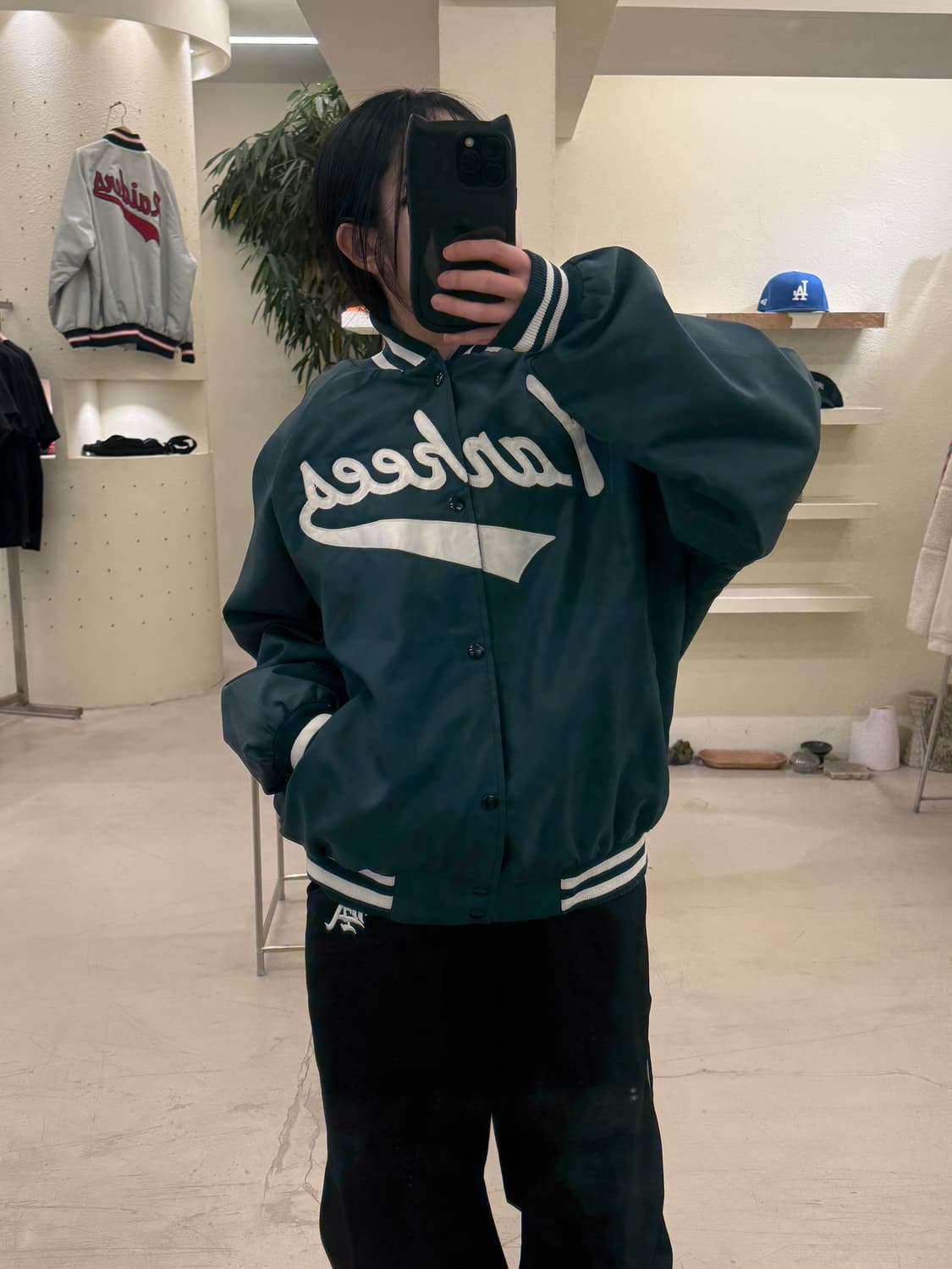 USA 빈티지 뉴욕 빅로고 바시티 자켓 U63 상품이미지1