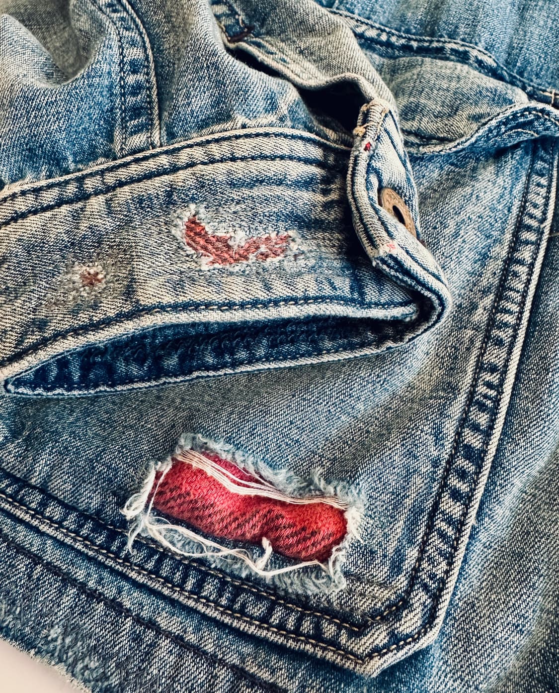 RRL 더블알엘 23FW 리페어드 캠튼 데님 워크 자켓 L사이즈 신품급 상품이미지8