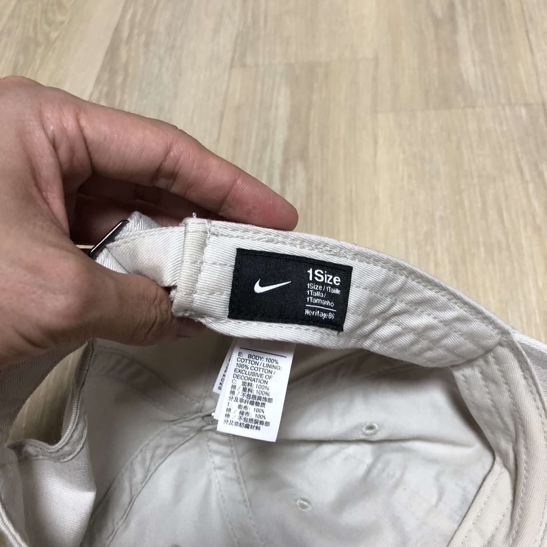 (ONE SIZE) 나이키 NIKE 헤리티지86 빅스우시 아이보리 볼캡 상품이미지8