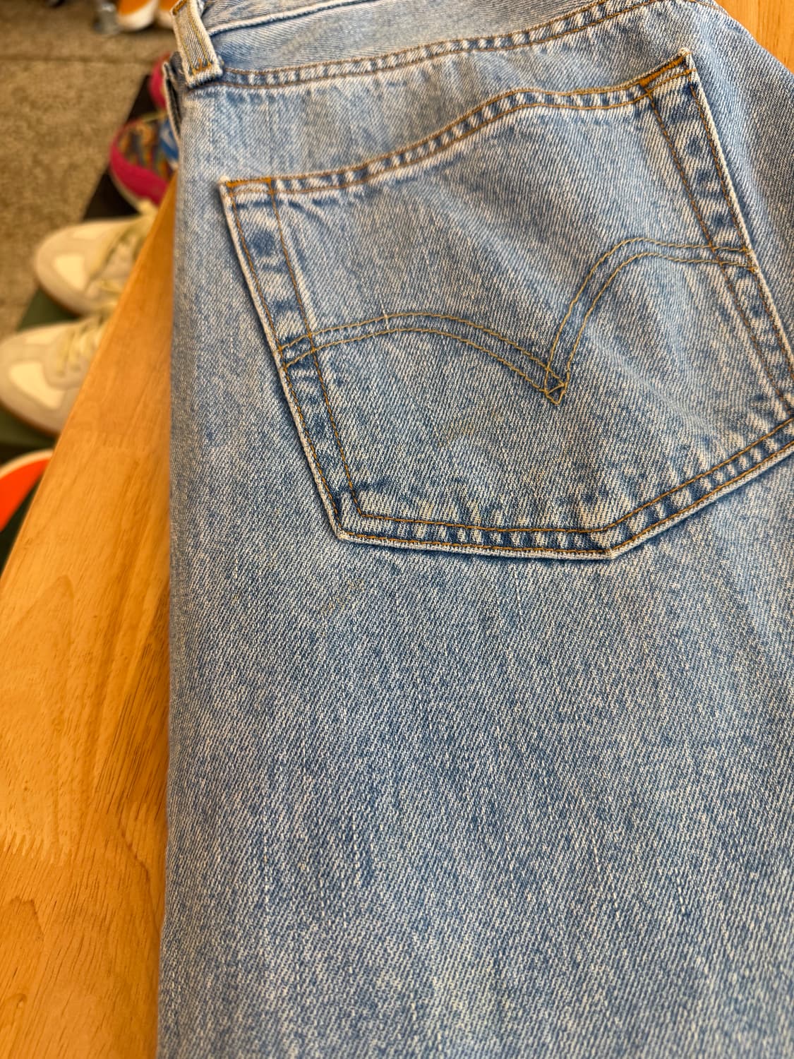 90‘s 리바이스 501 연청 데님 팬츠 상품이미지6